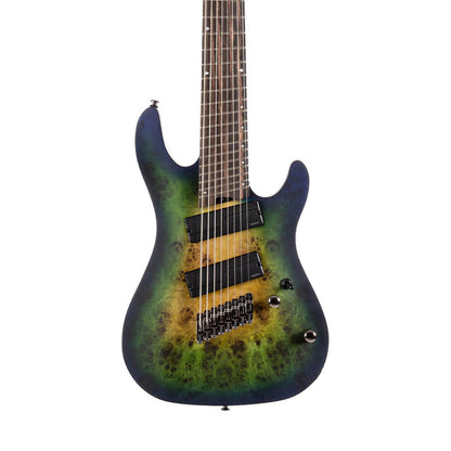 Cort Electric Guitars Mariana Blue Burst Cort KX508 Multi Scale II 8 String Electric Guitar 