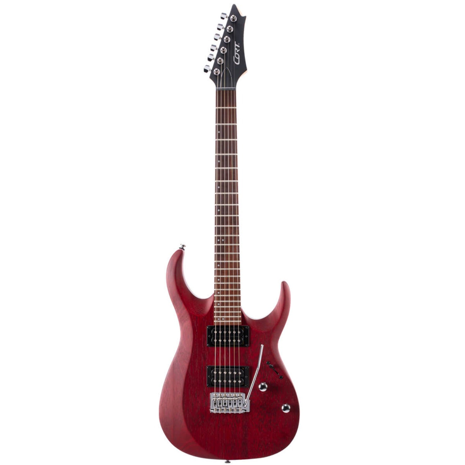 Cort Electric Guitars Open Pore Black Cherry / Single Cort X100 6-String Electric Guitar#color_open-pore-black-cherry,type_single