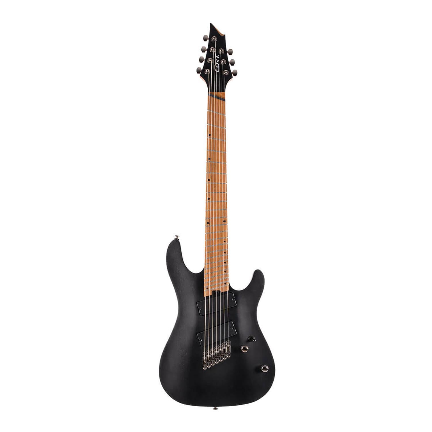 Cort Electric Guitars Open Pore Black Cort KX Series KX307 Multi Scale 7 String Electric Guitar