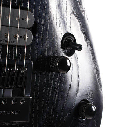 Cort Electric Guitars Open Pore Black Cort KX Series KX700 Evertune 6 String Electric Guitar 