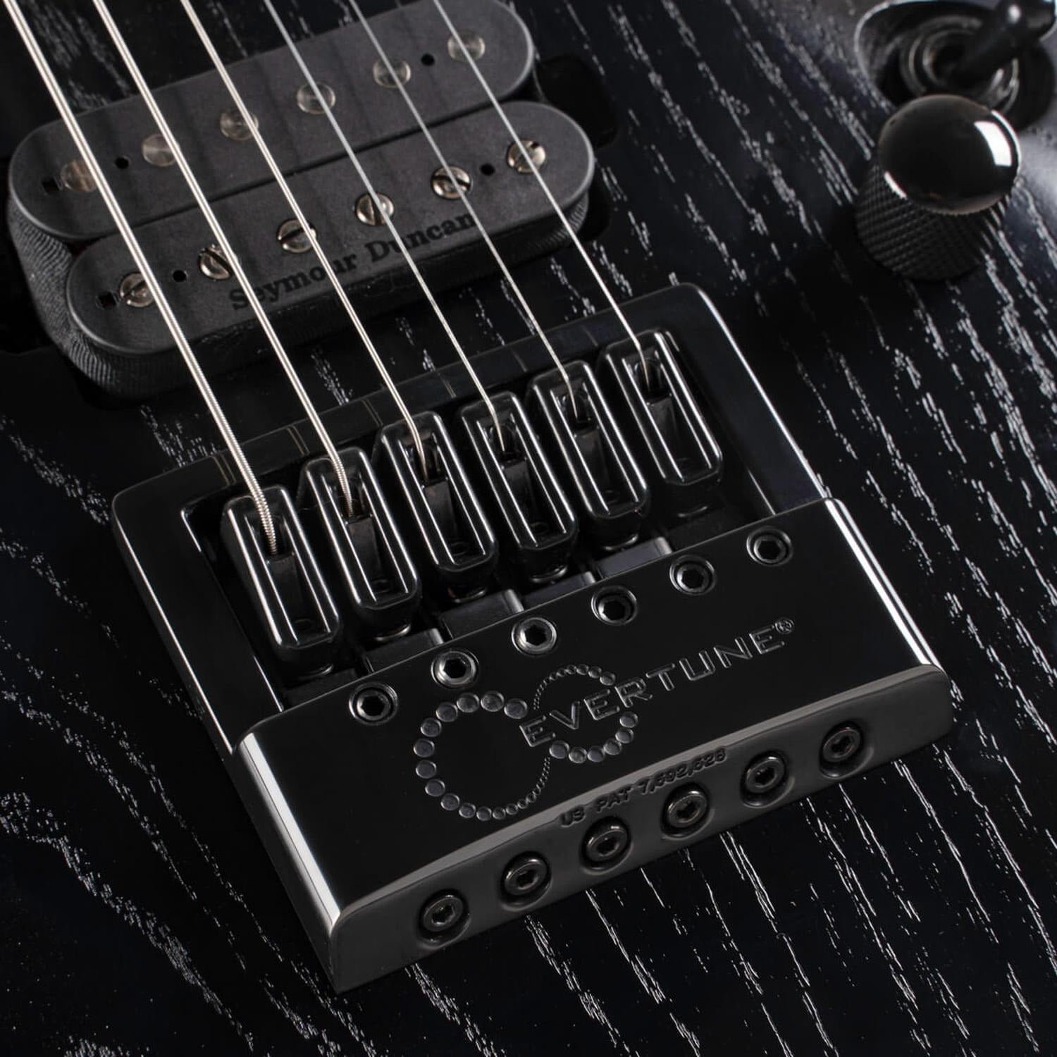 Cort Electric Guitars Open Pore Black Cort KX Series KX700 Evertune 6 String Electric Guitar 