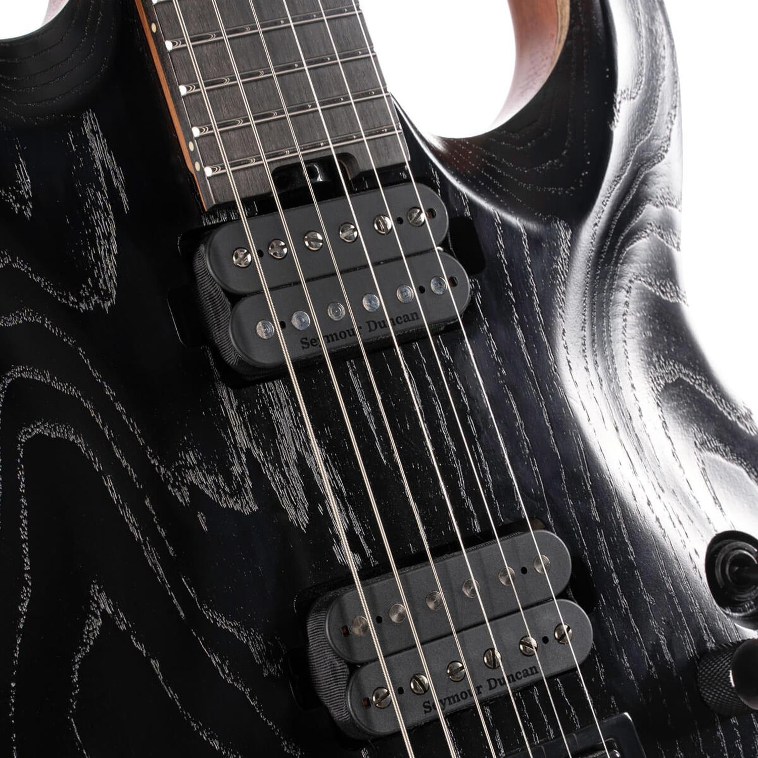 Cort Electric Guitars Open Pore Black Cort KX Series KX700 Evertune 6 String Electric Guitar 