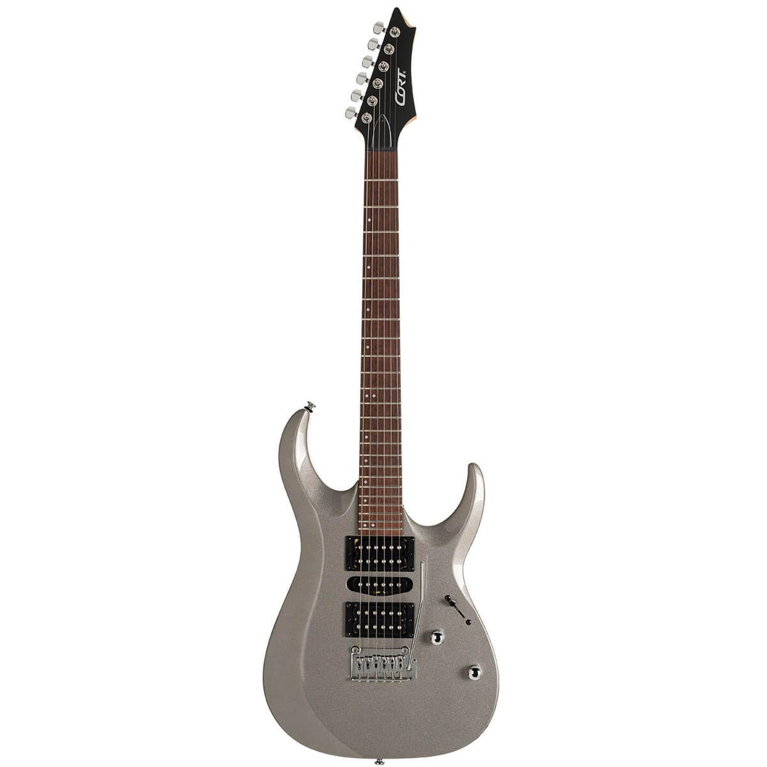 Cort Electric Guitars Silver Cort X200 X Series 6 String Electric Guitar #color_silver