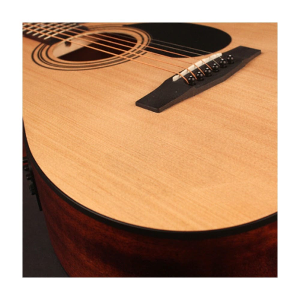 cort electro acoustic guitar bundles cort af515ce 6-string electro acoustic guitar with gigbag, picks, strap, cloth & ebook