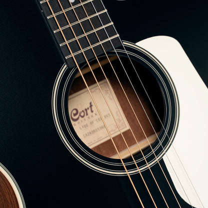 Cort Electro Acoustic Guitars Black Satin Cort L100OCF-CED 6 String Semi Electro Acoustic Guitar 