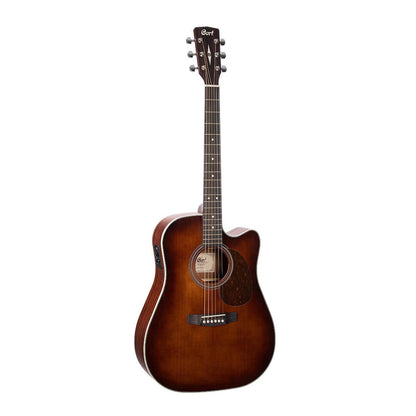 Cort Electro Acoustic Guitars Brown Burst Cort MR500E Dreadnought Cutaway Electro Acoustic Guitar 