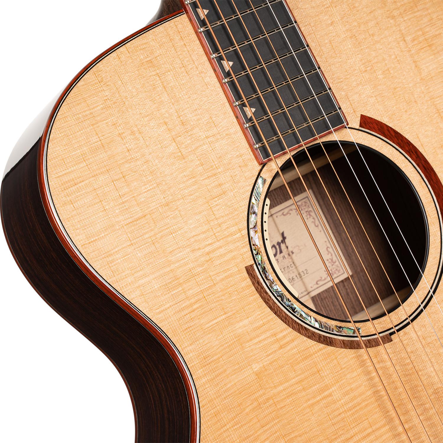 Cort Electro Acoustic Guitars Cort Abstract Delta 6 String Electro Acoustic Guitar with Case - Natural Glossy