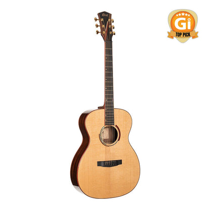 Cort Electro Acoustic Guitars Cort Abstract Delta 6 String Electro Acoustic Guitar with Case - Natural Glossy