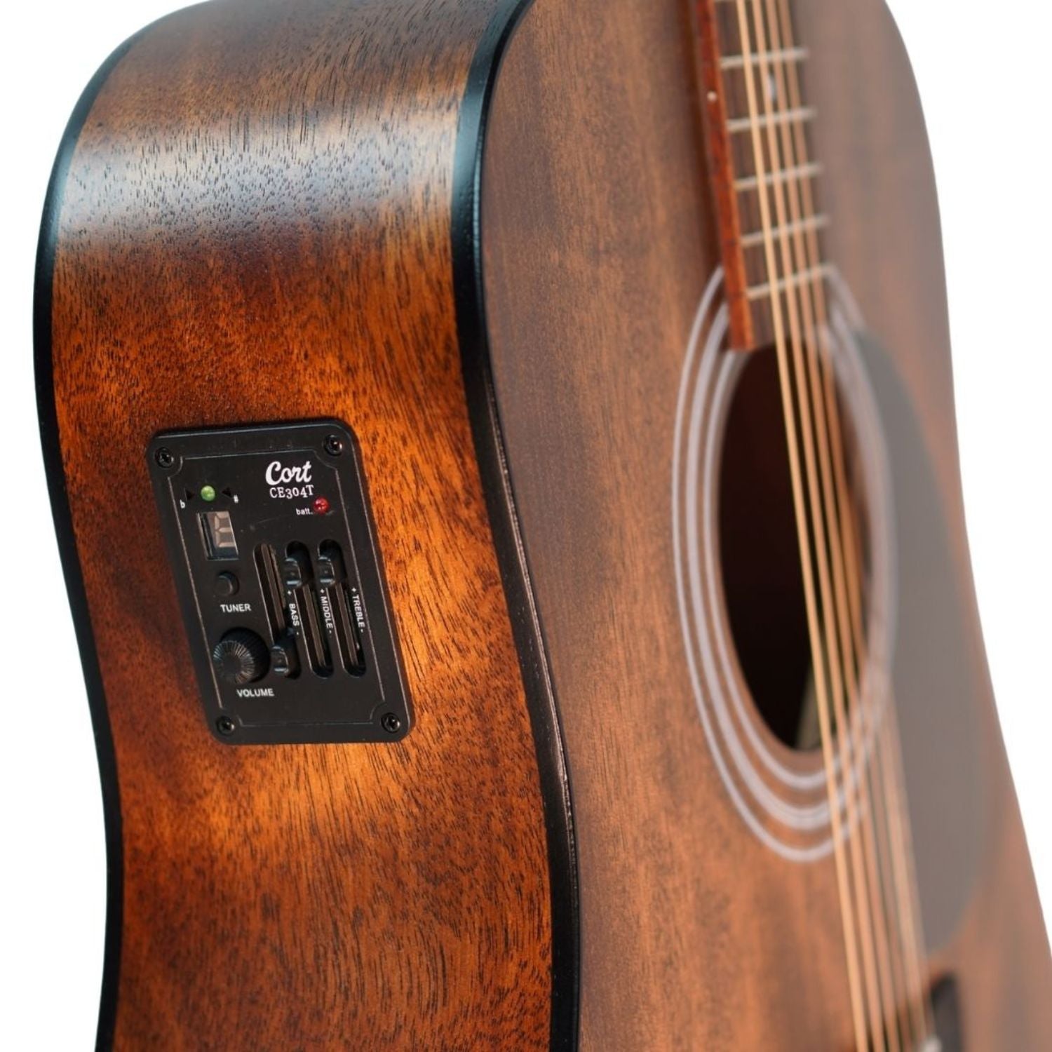 Cort Electro Acoustic Guitars Cort AD300E 6 String Electro Acoustic Guitar #color_mahogany,type_single