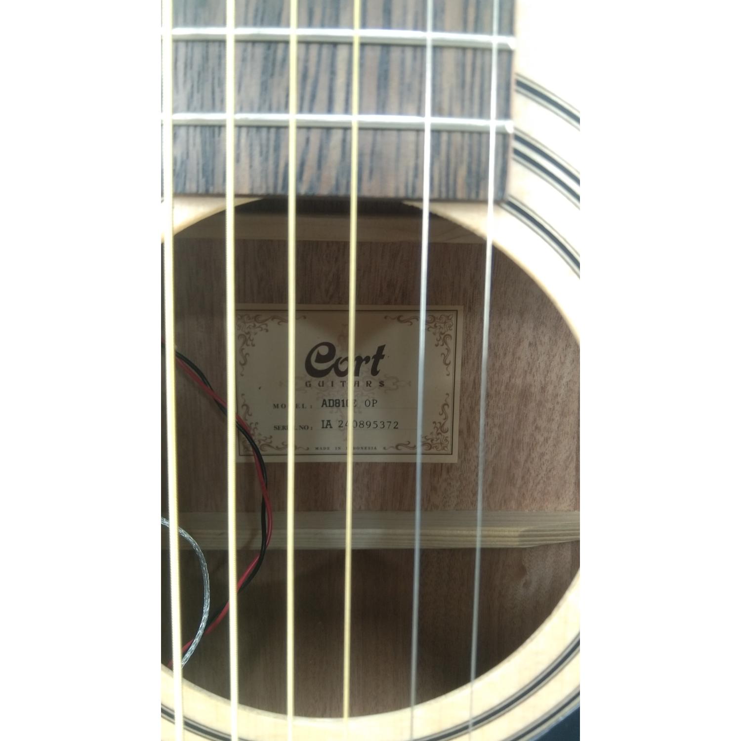 Cort Electro Acoustic Guitars Cort AD810E Dreadnought Electro Acoustic Guitar - Open Pore Natural - Open Box #barcode_202501075371