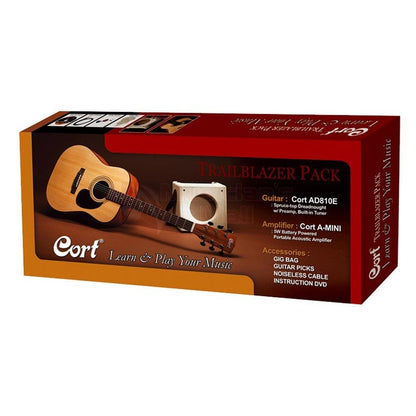cort electro acoustic guitars cort cap-810a ns (natural satin) electro acoustic guitar pack