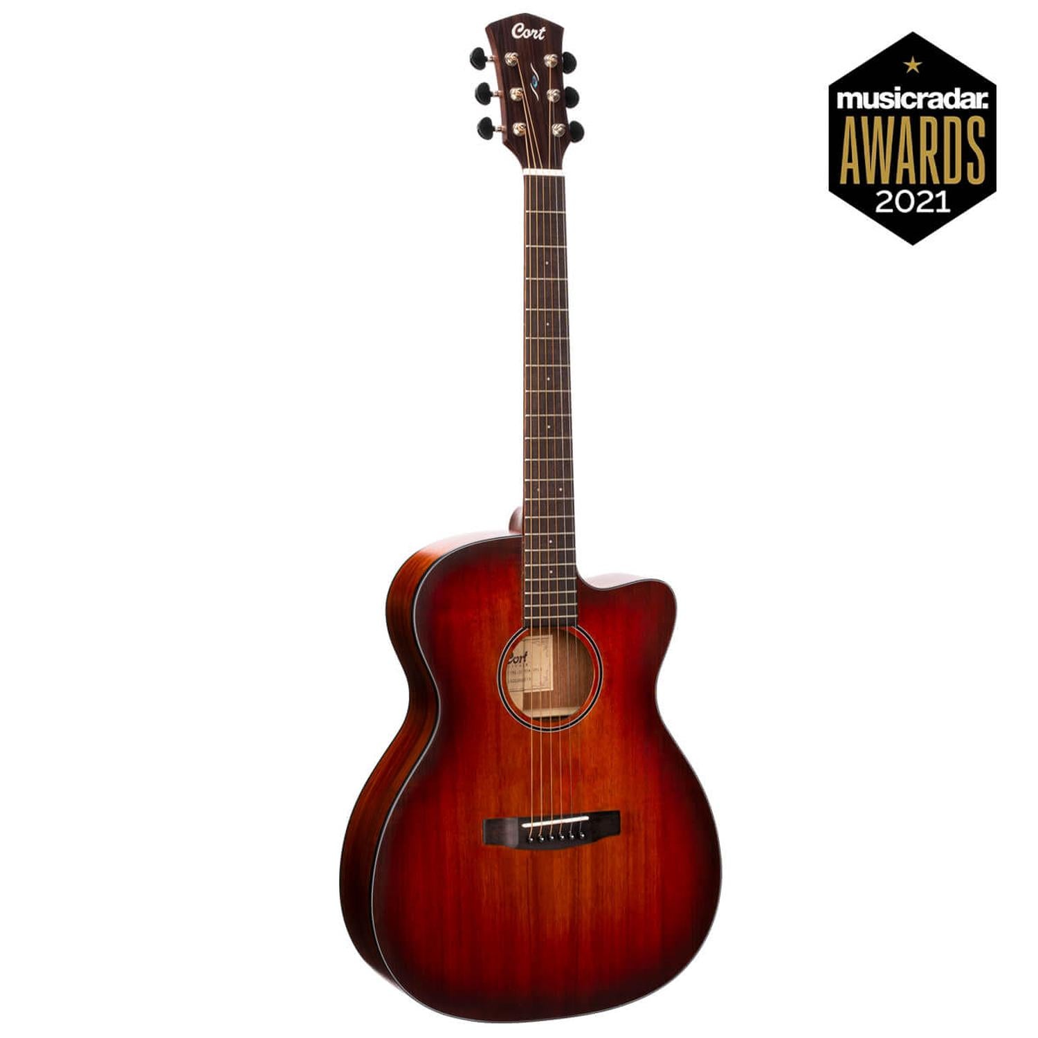 Cort Electro Acoustic Guitars Cort Core OC Blackwood 6-Strings Electro Acoustic Guitar With Bag- Open Pore Light Burst