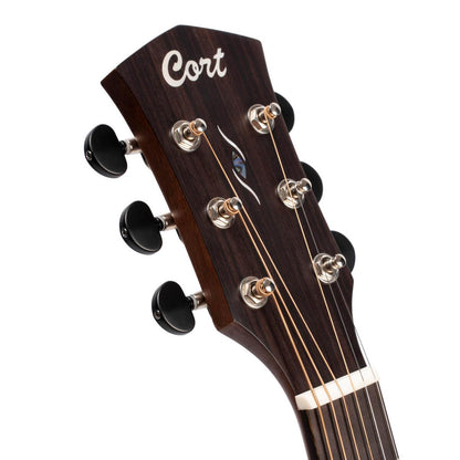 Cort Electro Acoustic Guitars Cort Core-OC Spruce 6-Strings Electro Acoustic Guitar With Case - Open Pore Trans Black