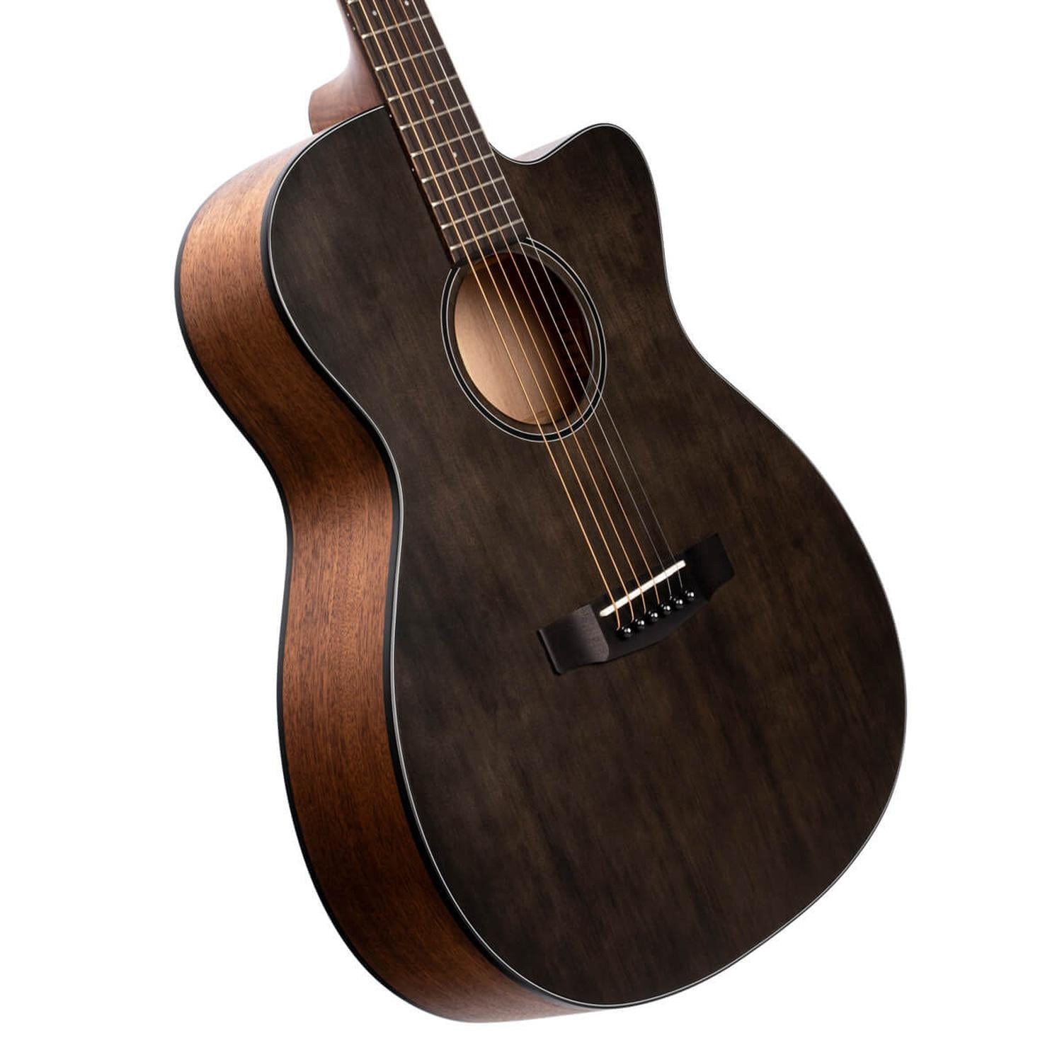 Cort Electro Acoustic Guitars Cort Core-OC Spruce 6-Strings Electro Acoustic Guitar With Case - Open Pore Trans Black