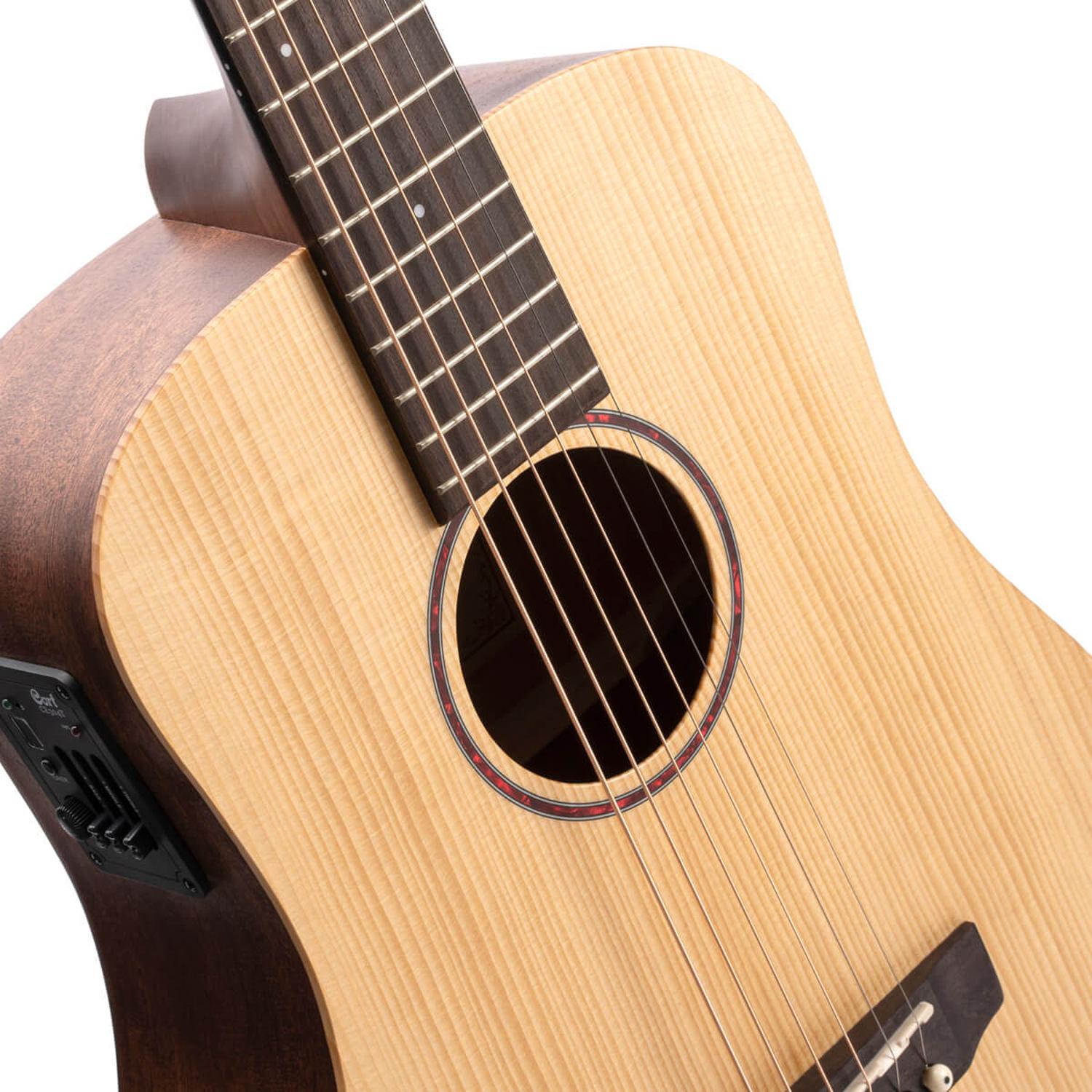 Cort Electro Acoustic Guitars Cort Earth Mini E Adirondack 6 String Electro Acoustic Guitar