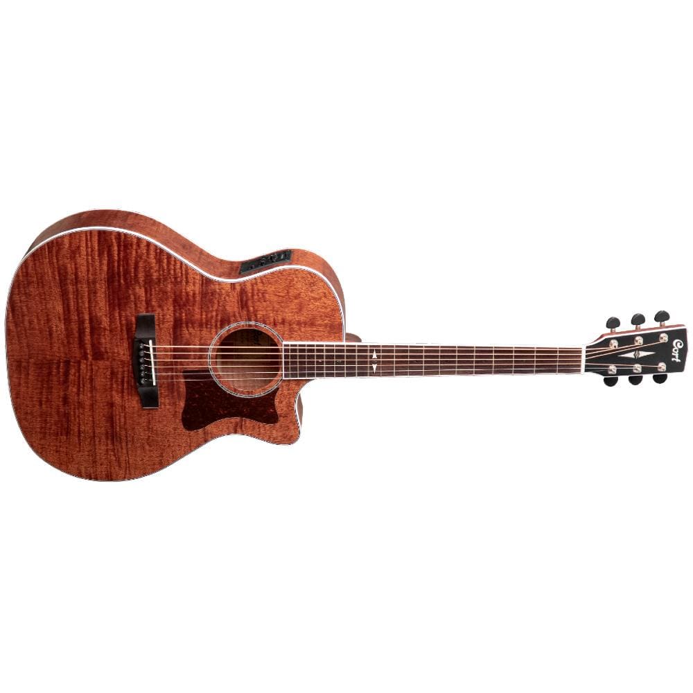 cort electro acoustic guitars cort ga5ffhmop all flamed mahogany electro acoustic guitar - open pore