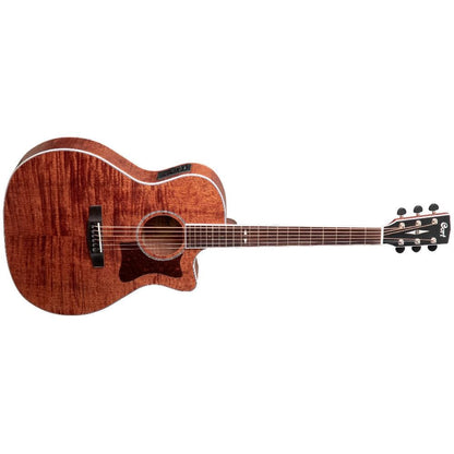 cort electro acoustic guitars cort ga5ffhmop all flamed mahogany electro acoustic guitar - open pore