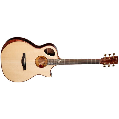 cort electro acoustic guitars cort gold roselyn le limited edition electro acoustic guitar with case - natural