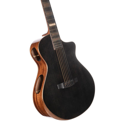 Cort Electro Acoustic Guitars Cort Modern Black 6 String Electro Acoustic Guitar - Trans Black Gloss