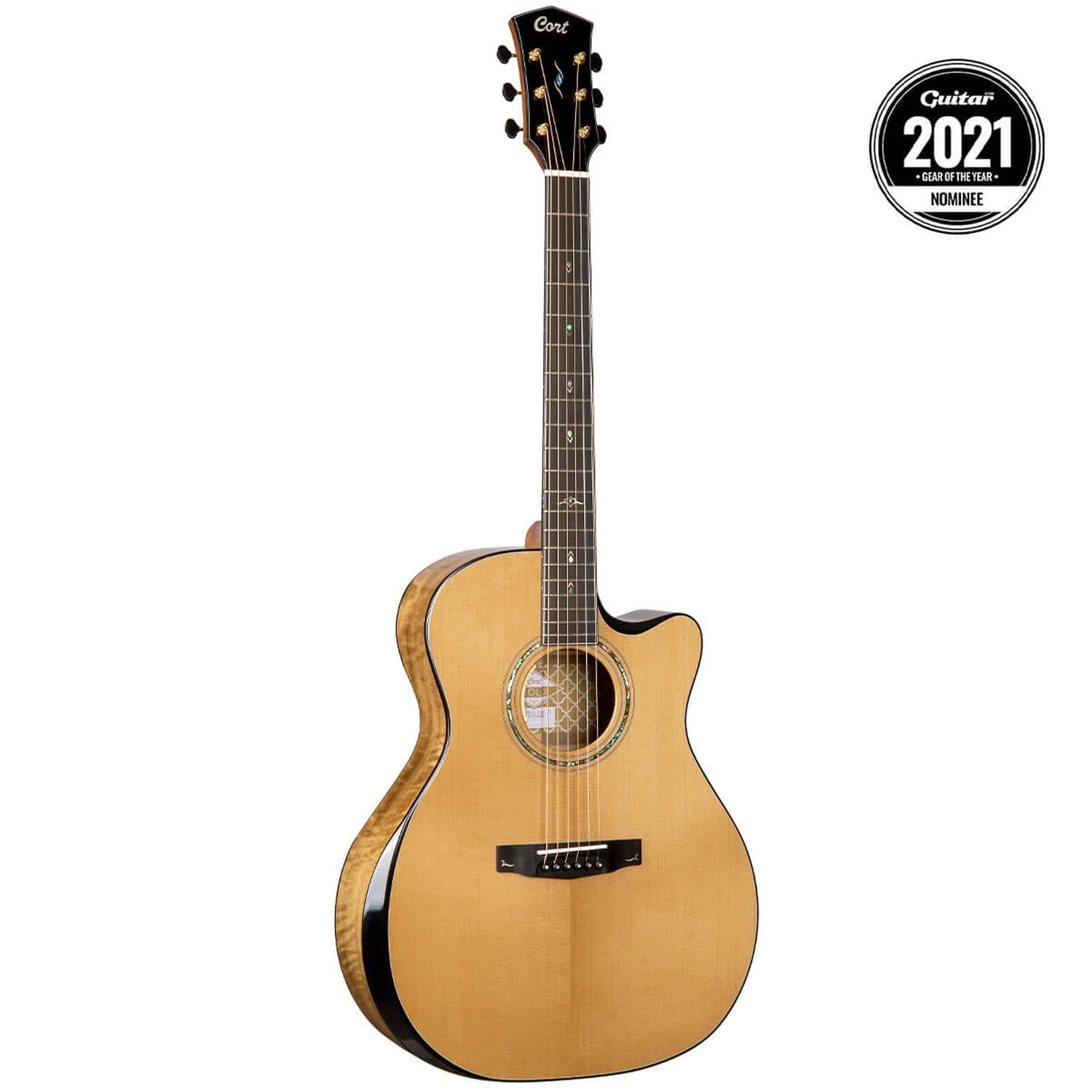 Cort Electro Acoustic Guitars Natural Glossy Cort Gold Series Edge Electro Acoustic Guitar with Case 