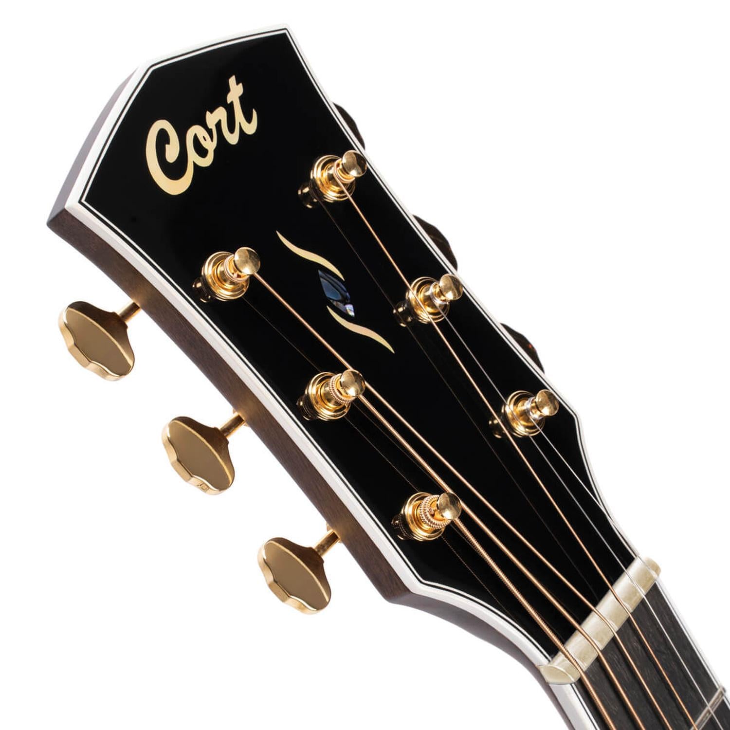 Cort Electro Acoustic Guitars Natural Glossy Cort Gold Series Gold OC8 Electro Acoustic Guitar With Case