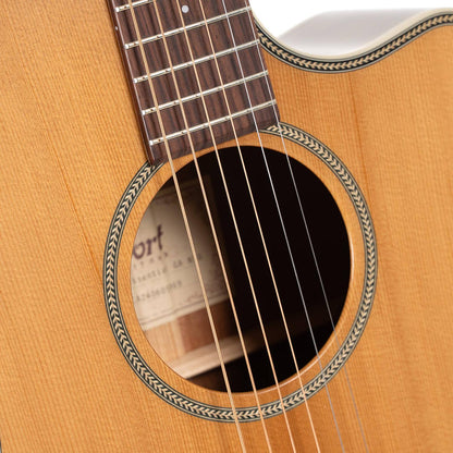 Cort Electro Acoustic Guitars Natural Semi Gloss Cort ES-GA4 6 String Semi Electro Acoustic Guitar 