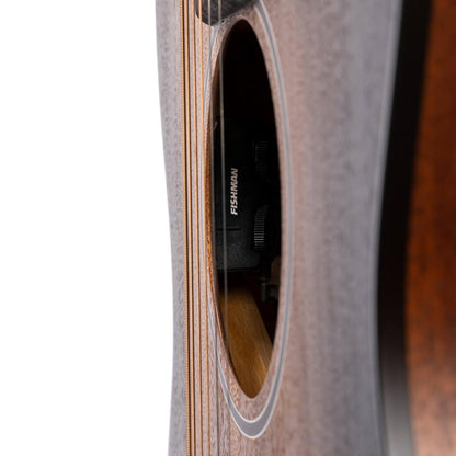 Cort Electro Acoustic Guitars Open Pore Black Burst Cort Core Series Core DC All Mahogany Electro Acoustic Guitar With Bag