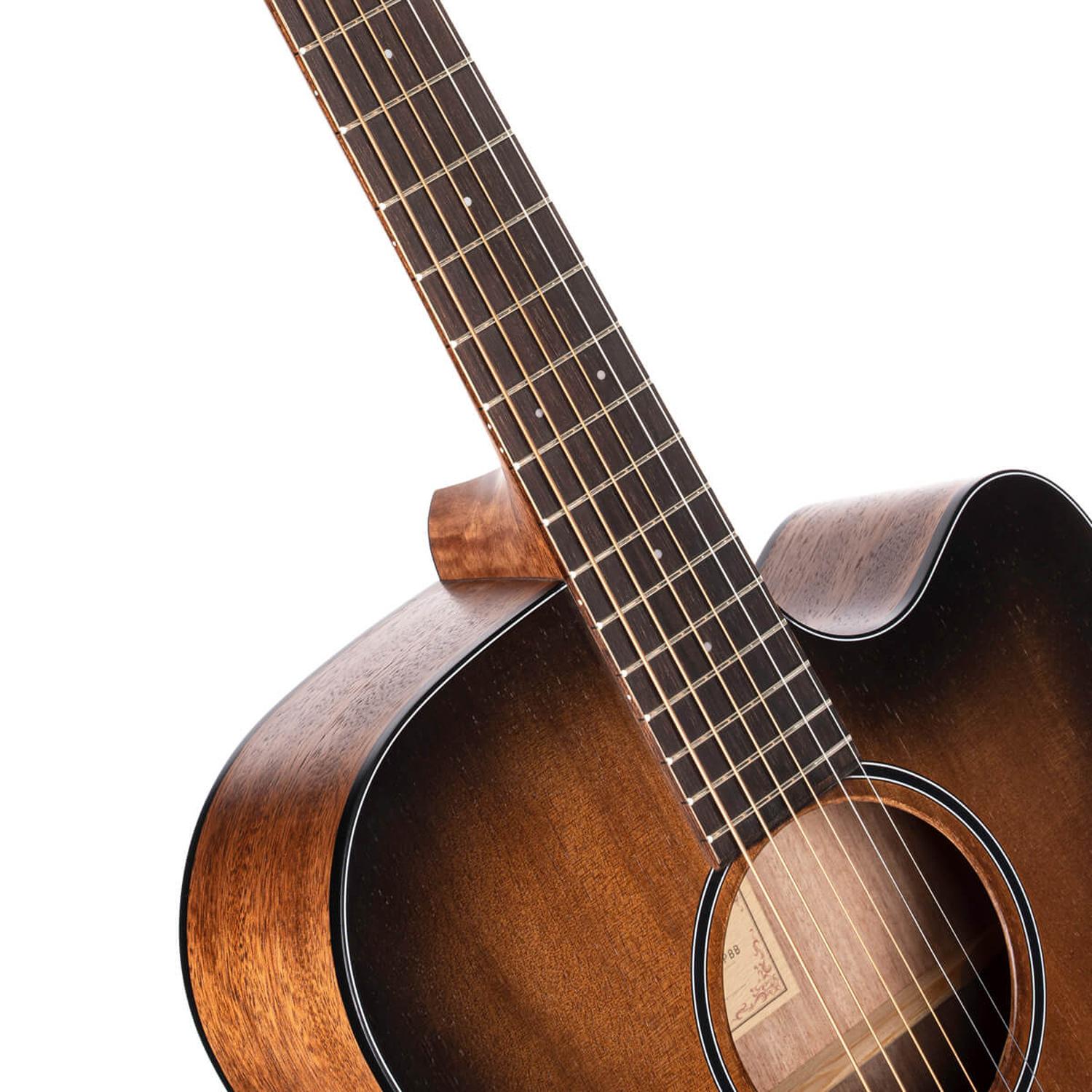 Cort Electro Acoustic Guitars Open Pore Black Burst Cort Core Series Core DC All Mahogany Electro Acoustic Guitar With Bag