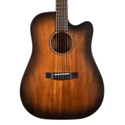 Cort Electro Acoustic Guitars Open Pore Black Burst Cort Core Series Core DC All Mahogany Electro Acoustic Guitar With Bag