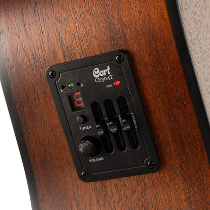 Cort Electro Acoustic Guitars Open Pore Cort Earth60MCE Semi 6 String Electro Acoustic Guitar 