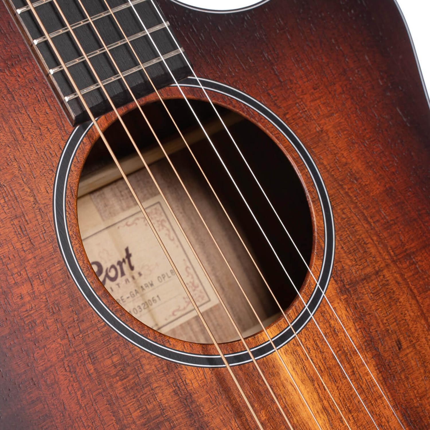 Cort Electro Acoustic Guitars Open Pore Light Burst Cort Core Series Core GA Blackwood Electro Acoustic Guitar With Bag 