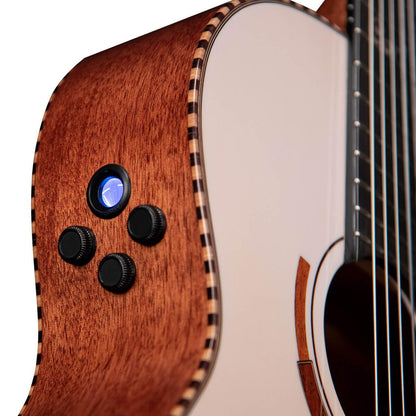 Cort Electro Acoustic Guitars White Blonde Gloss Cort Sol Encanto 6 String Semi Acoustic Guitar with Case