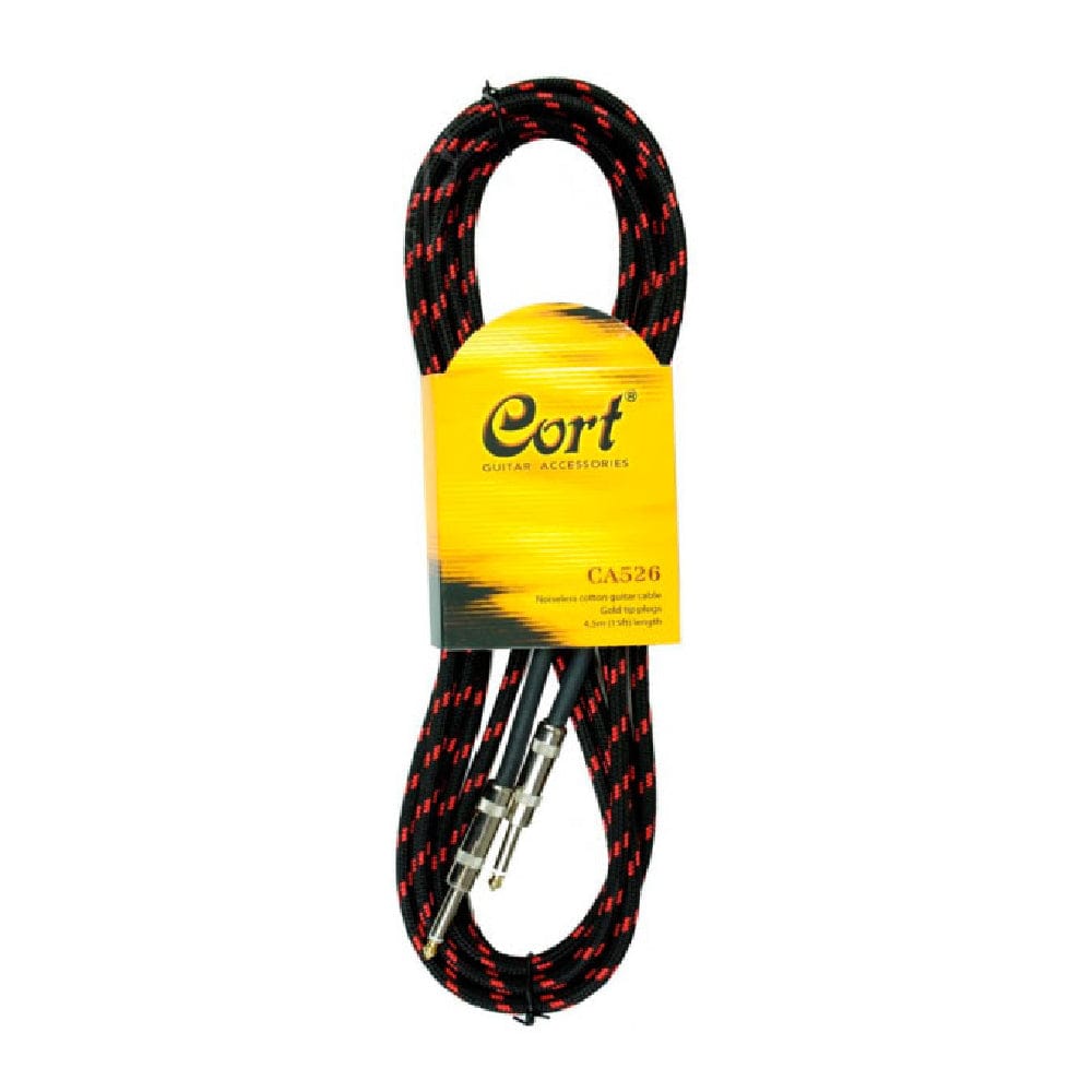cort guitar cables black cort ca526 4.5 meters guitar cable   