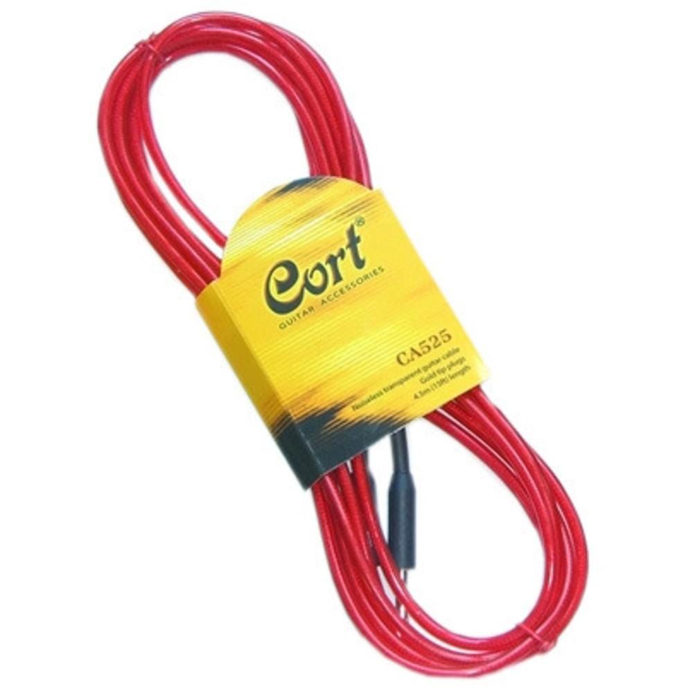 cort guitar cables red cort ca525 instrument cable 4.5 metres   