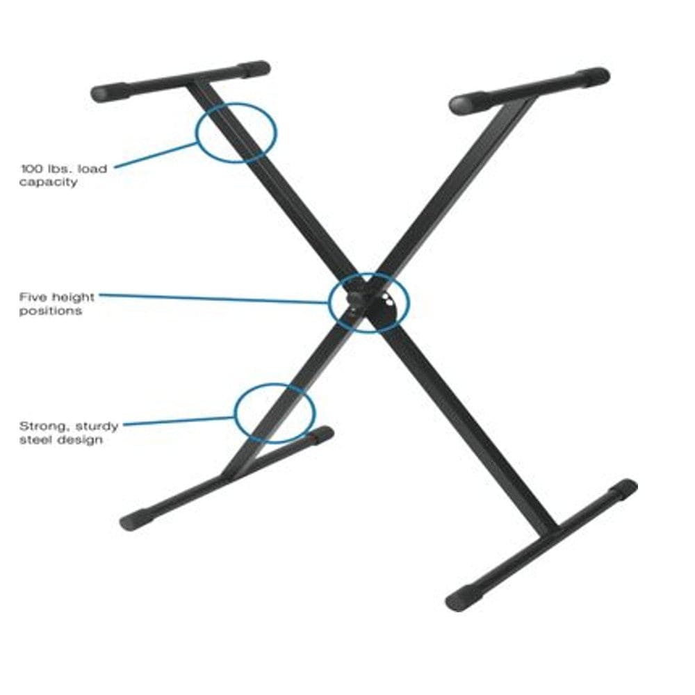 craftec keyboard stands craftec ms-500 heavy-duty single brace x-style keyboard stand