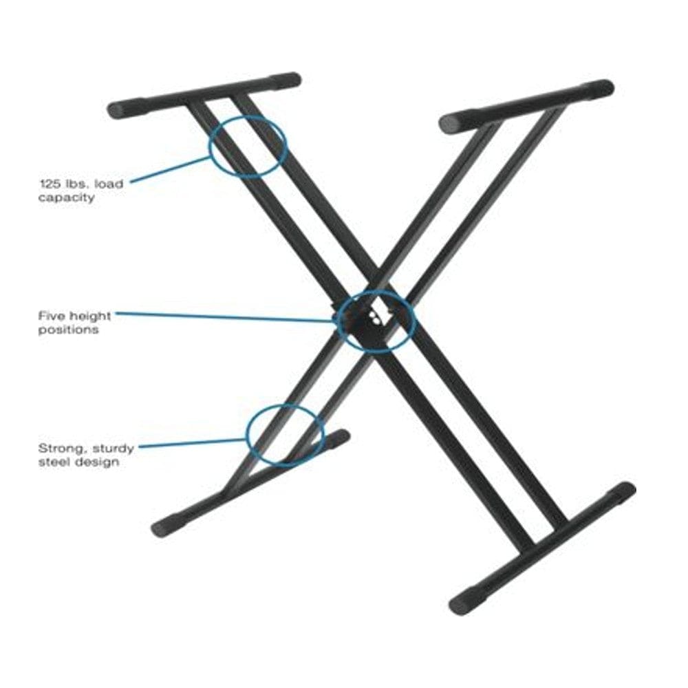 craftec keyboard stands craftec ms-502 heavy duty dual brace x-style keyboard stand
