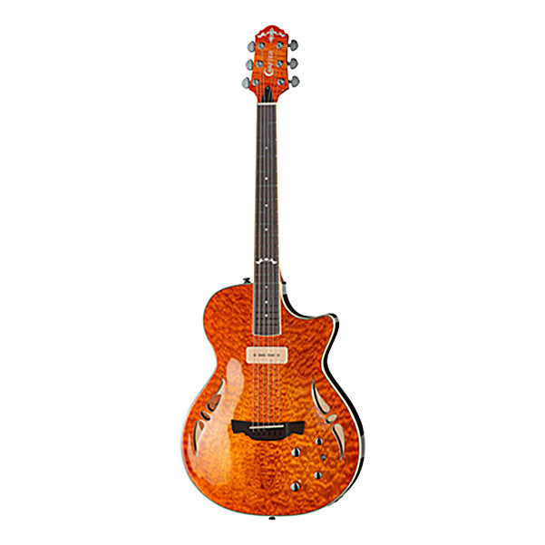 crafter electric guitars crafter sat-qmos slim arched electric guitar - sunburst