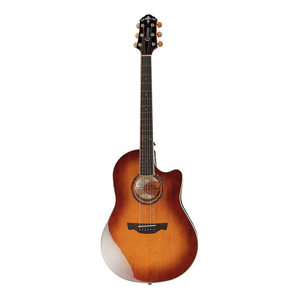 crafter electro acoustic guitars crafter wb-700 ce cutaway electro acoustic guitar - vintage burst