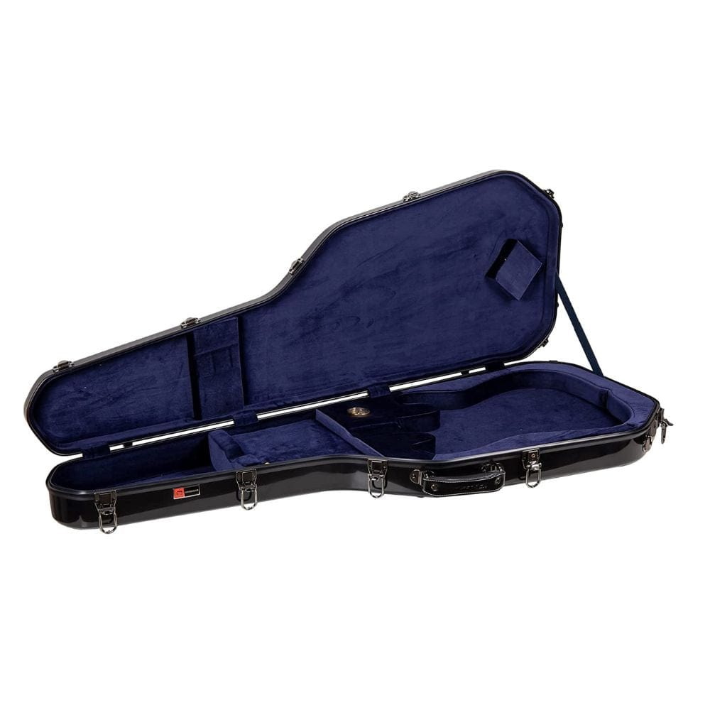 crossrock electric guitar cases crossrock crf-2020gstbk deluxe fiberglass case for tele and strat style electric guitars - black