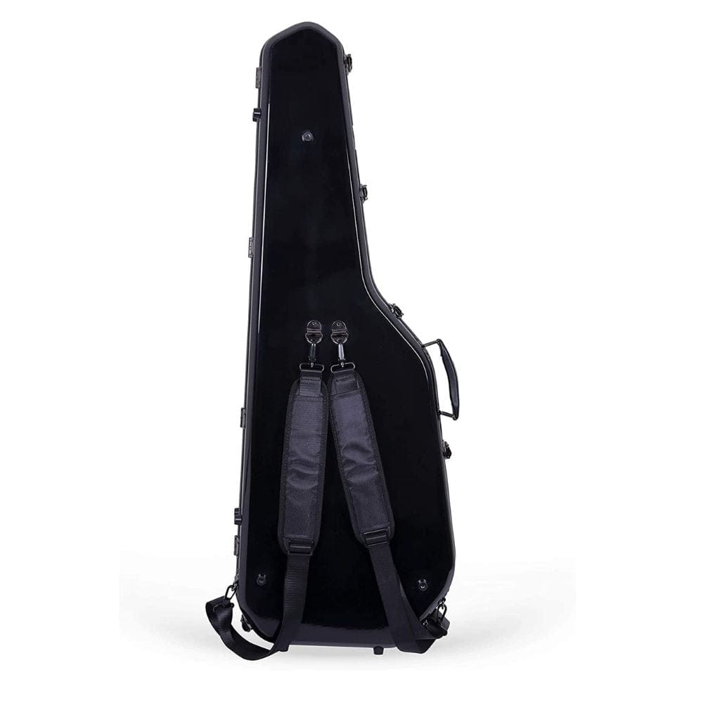 crossrock electric guitar cases crossrock crf-2020gstbk deluxe fiberglass case for tele and strat style electric guitars - black