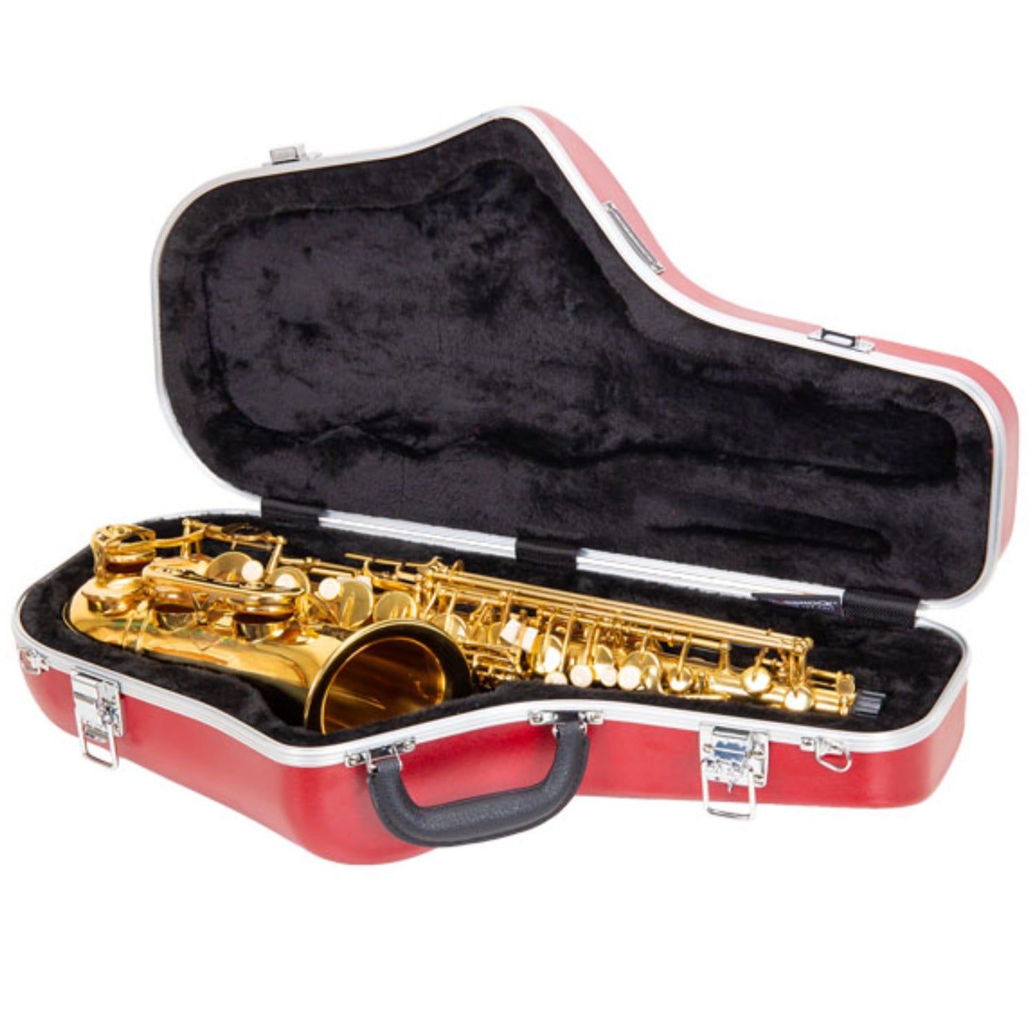 Crossrock Saxophone Bags, Cases & Covers Crossrock CRA862AS ABS Alto Saxophone Case #color_red