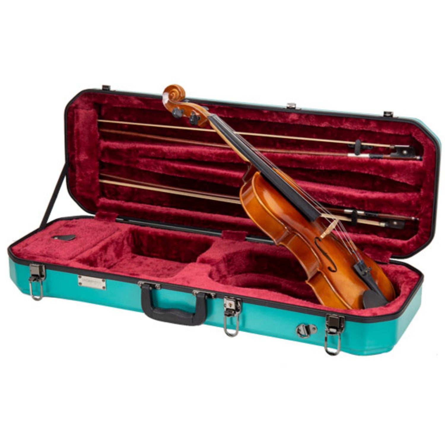 Crossrock Violins Crossrock CRA860VF 4/4 Size ABS Oblong Violin #color_mint-blue