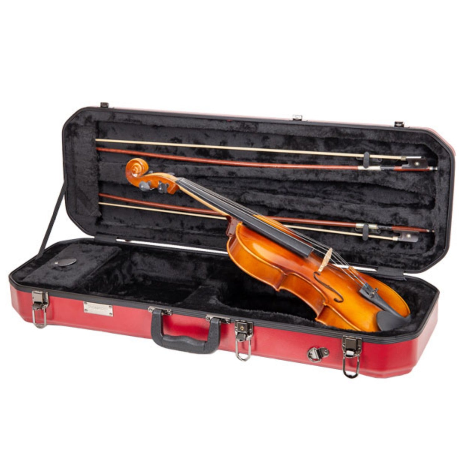 Crossrock Violins Crossrock CRA860VF 4/4 Size ABS Oblong Violin #color_red
