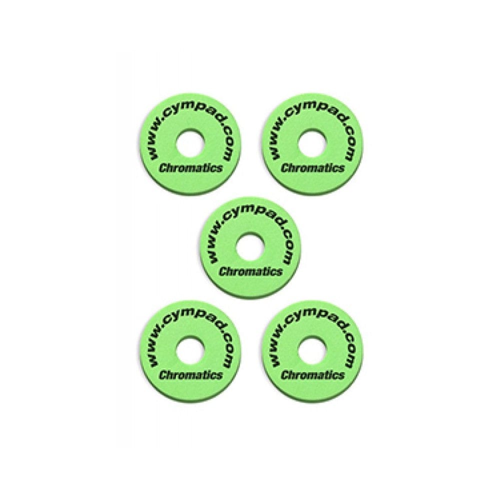 cympad parts and hardware green cympad cs15/5 chromatics 40/15mm set - pack of 5    