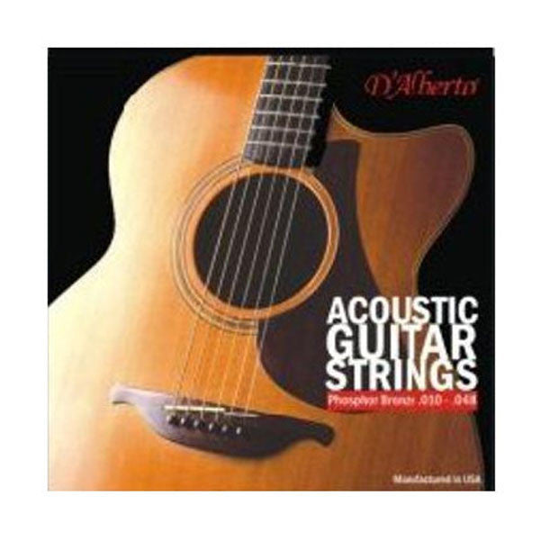 d'alberto acoustic guitar strings d'alberto acoustic guitar strings - phosphor bronze  (.10-.48)