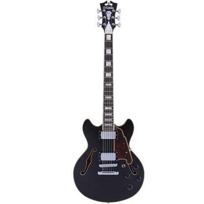 d'angelico electric guitars black flake d'angelico premier mini dc semi-hollow 6 string electric guitar    