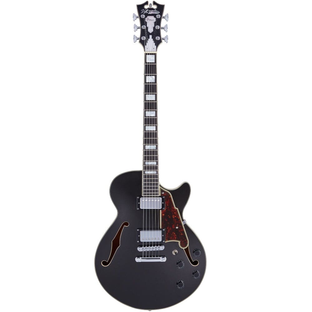 d'angelico electric guitars black flake d'angelico premier ss semi-hollow 6 string electric guitar    #color_black-flake