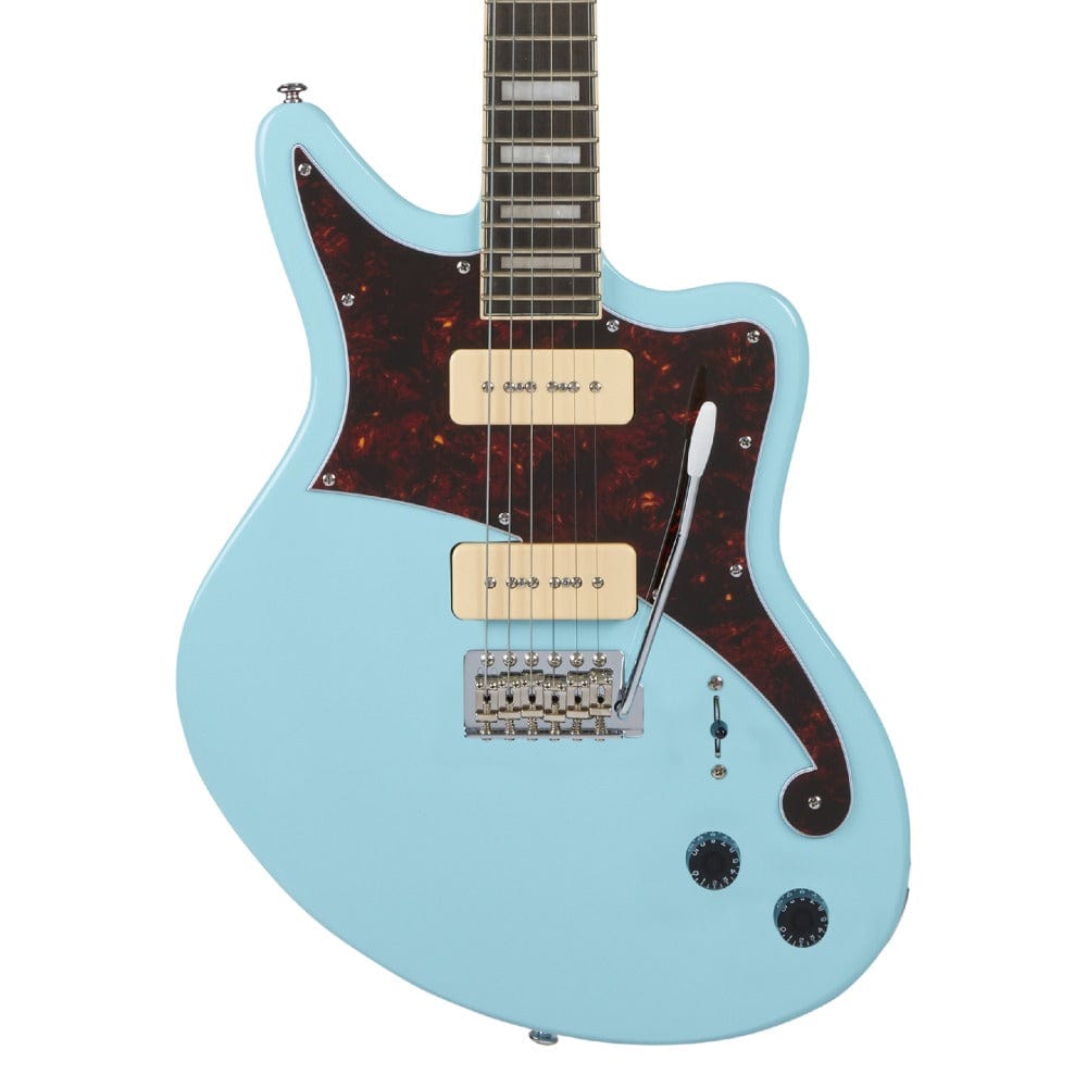 d'angelico electric guitars d'angelico premier bedford 6 string electric guitar    #color_sky-blue
