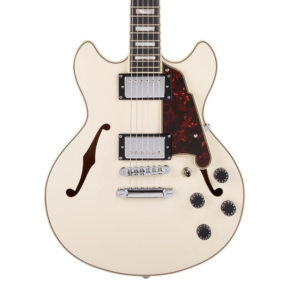 d'angelico electric guitars d'angelico premier mini dc semi-hollow 6 string electric guitar    #color_champagne