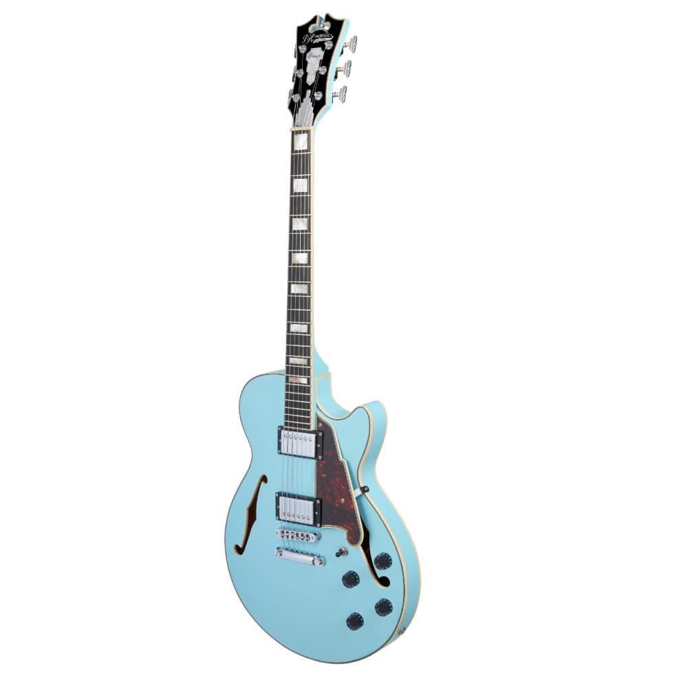 d'angelico electric guitars d'angelico premier ss semi-hollow 6 string electric guitar    #color_sky-blue